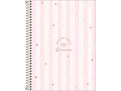 CADERNO DE 10 MATERIAS FEM CAPA DURA SORTIDAS SOHO 160FLS