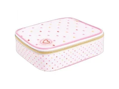 ESTOJO BOX ACADEMIE CORACAO METALIZADO ROSA
