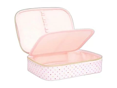 ESTOJO BOX ACADEMIE CORACAO METALIZADO ROSA - loja online