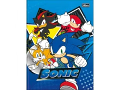 CADERNO BROCHURAO CD 80FLS SONIC CAPAS SORTIDAS - Papelaria Visão