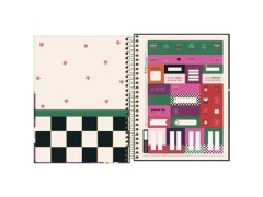 CADERNO COLEGIAL CAPA DURA CHECK POP 10 MATERIA 160FLS