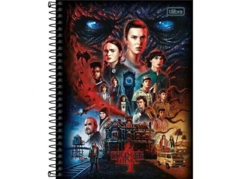 CADERNO COLEGIAL CAPA DURA STRANGER THINGS 1 MATERIA 80FLS - comprar online