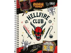 CADERNO COLEGIAL CAPA DURA STRANGER THINGS 1 MATERIA 80FLS na internet