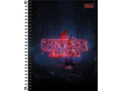 CADERNO COLEGIAL CAPA DURA STRANGER THINGS 1 MATERIA 80FLS - Papelaria Visão