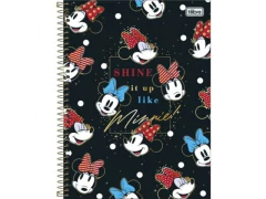 CADERNO DE 10 MATERIAS C DURA MINNIE CORES 160 FLS - Papelaria Visão