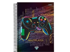 CADERNO DE 10 MATERIAS ESPIRAL 160FLS PLAYER 1 na internet