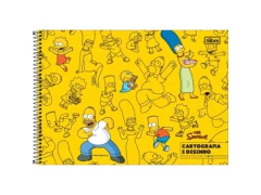 CADERNO DE DESENHO ESPIRAL SIMPSON 80FLS CAPA DURA na internet