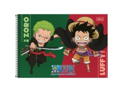 CADERNO DE CARTOGRAFIA E DESENHO CD ONE PIECE 80FLS SORTIDOS - loja online