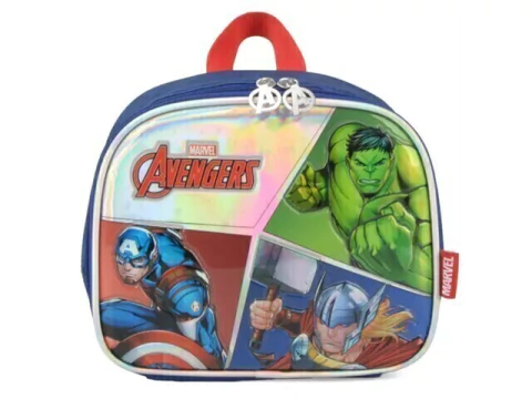 LANCHEIRA TERMICA AVENGERS AZUL COM ALCAS VERMELHAS - comprar online