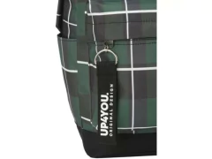 MOCHILA ESCOLAR DE COSTA JUVENIL VERDE XADREZ UP4YOU - Papelaria Visão