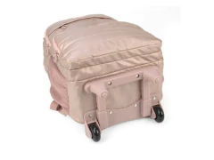 MOCHILA ESCOLAR DE CARRINHO ROSE METATILZADO UP4YOU - Papelaria Visão