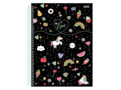 CADERNO DE 10 MATERIAS LOVE 160 FOLHAS CAPA DURA na internet