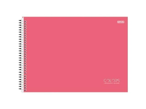 CADERNO DE DESENHO COM ESPIRAL COLORS 60 FLS CD - comprar online