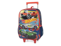 MOCHILA ESCOLAR DE CARRINHO INFANTIL HOT WEELS AZUL na internet