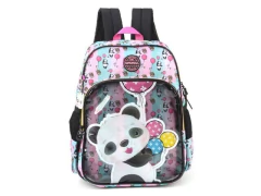 MOCHILA ESCOLAR INFANTIL DE COSTAS PETIT PANDA PRETO