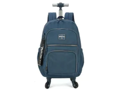 MOCHILA ESCOLAR DE CARRINHO 360º AZUL