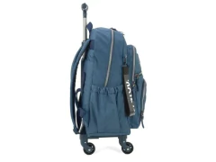MOCHILA ESCOLAR DE CARRINHO 360º AZUL - Papelaria Visão