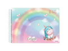 CADERNO DE DESENHO ESPIRAL 60F SO CUTE CD - Papelaria Visão