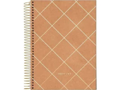 CADERNO DE 10 MATERIAS 160FLS KRAFT GOLD - Papelaria Visão
