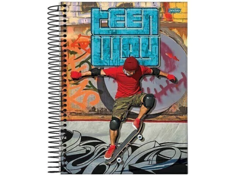 CADERNO DE 15 MATERIAS 300FLS TEEN WAY - comprar online