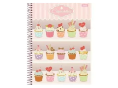 CADERNO DE 01 MATERIA 80FLS CUPCAKE - loja online