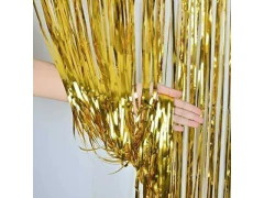 CORTINA METALIZADA DECORATIVA 1X2M DOURADO - comprar online