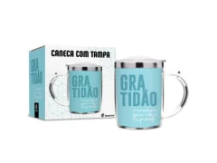 CANECA PLASTICA INOX SW FE1 GRATIDAO E RECONHECER 450ML - comprar online