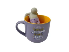 CANECA 350ML COM INFUSOR PARA CHA COM SUA AMIZADE - comprar online