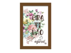QUADRO COM MOLDURA GRATIDÃO 30X20
