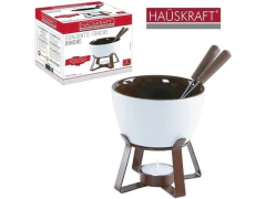 JOGO DE FONDUE DE PORCELANA BINCHE C 2 GARFOS PANELA SUPORTE VELA 300ML CJFN032