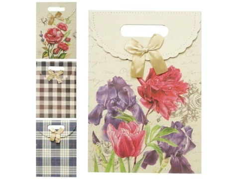 SACOLA DE PAPEL P PRESENTE ESTAMPAS SORTIDAS 27X19X9CM HP51