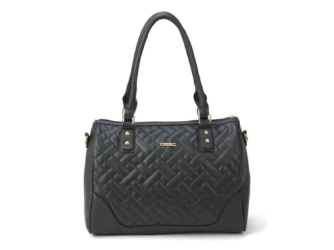 BOLSA FEMININA SINTETICA PRETA COM ALCA