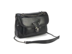 BOLSA FEMININA SINTETICA PRETO COM ALCA DE CORRENTE na internet