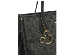 Imagem do BOLSA FEMININA SINTETICA TEXTURIZADA PRETO COM CHAVEIRO MICKEY