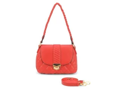 BOLSA FEMININA SINTETICA VERMELHA COM DUAS ALCAS - comprar online