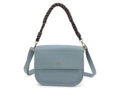 BOLSA FEMININA SINTETICA AZUL COM ALCA EXTRA COLORIDA