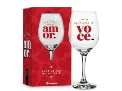 TACA PARA VINHO METADE DE MIM E VOCE 385ML