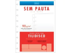 REFIL BLOCO DE FICHARIO COLEGIAL SEM PAUTA 90G 50FLS