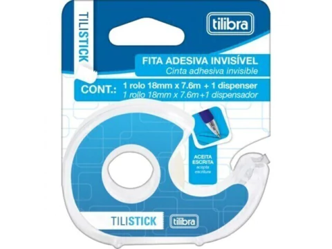 FITA ADESIVA INVISIVEL 18MMX7M