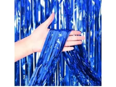 CORTINA ACETINADA DECORATIVA 1X2M AZUL LUXO - comprar online