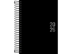 AGENDA 2026 EXECUTIVA ESPIRAL NAPOLI M5 PRETA 12,9X18,7CM