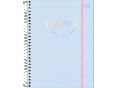 AGENDA 2026 PLANNER M7 ESPIRAL HAPPY CAPAS SORTIDAS 17,7X24CM