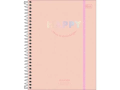 AGENDA 2026 PLANNER M7 ESPIRAL HAPPY CAPAS SORTIDAS 17,7X24CM - Papelaria Visão