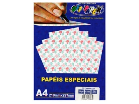 PAPEL ESTAMPADO FLORES A4 180G 10 FLS