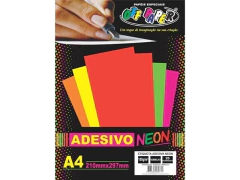ETIQUETA ADESIVA NEON VERMELHO A4 20 FLS