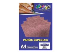 PAPEL FELTRO VERMELHO A4 30G 10 FLS
