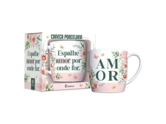 CANECA PORCELANA URBAN 300ML ESPALHE AMOR