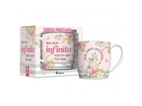 CANECA PORCELANA URBAN 300ML INFINITO QUE FAZ BEM
