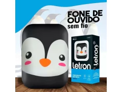 FONE SEM FIO PINGUIM PRETO ESTEREO EARBUDS CASE CARREGADOR BLUETOOTH - comprar online