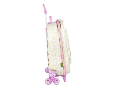 MALA MOCHILA INFANTIL 3D DISNEY PRINCESAS BELA ROSA RODINHA TRIPLA - loja online